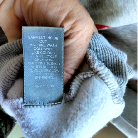 Marled Heart stamped hoodie L NWOT - Picture 11 of 16